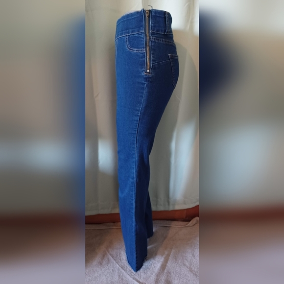 🍒 Air Space Side Zip Flair Skinny Jeans - Picture 2 of 11